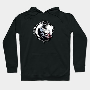 Ryu from Street Fighter - Circular Design Hoodie